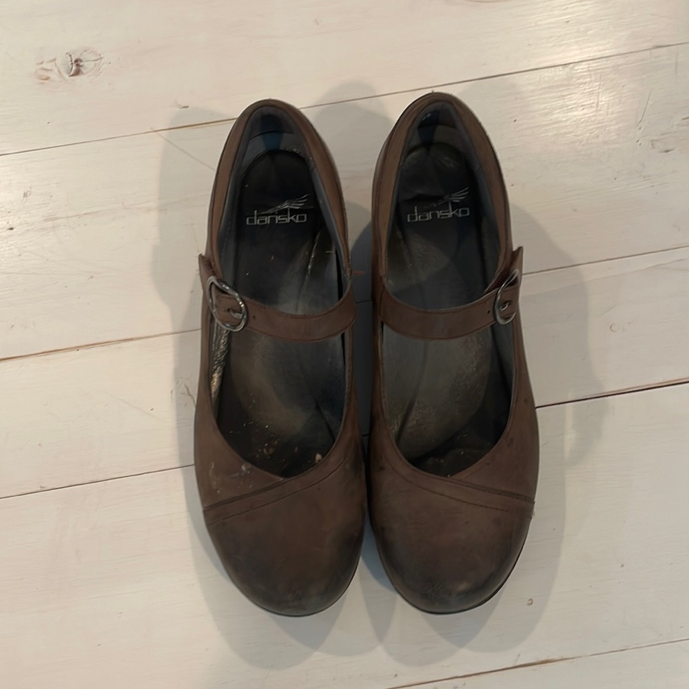 Dansko Brown Leather Mary Janes